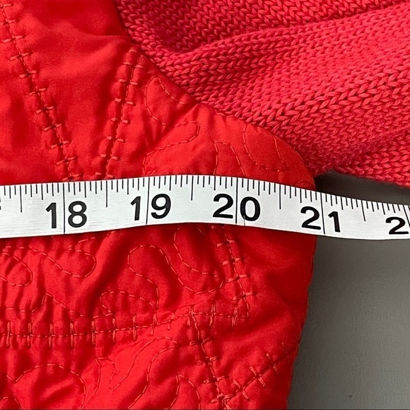 Coldwater Creek Grannycore Sweater Jacket – Quilted Front – Zip Up – Red – Size - Picture 15 of 16